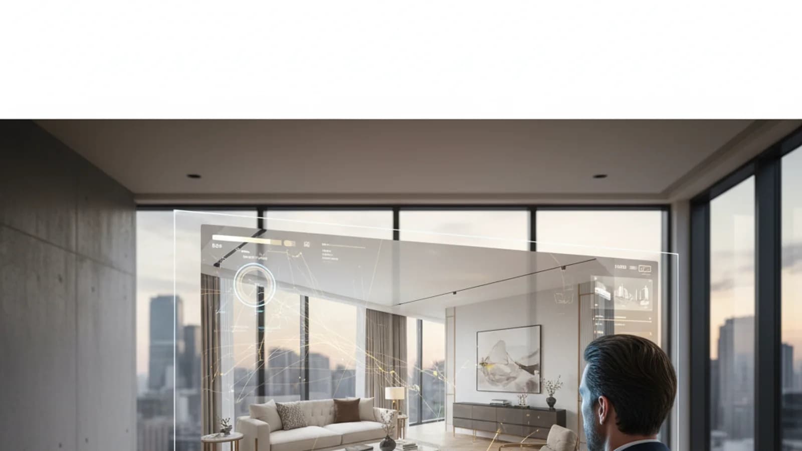 Empty Dutch apartment shown with a tasteful virtual staging concept