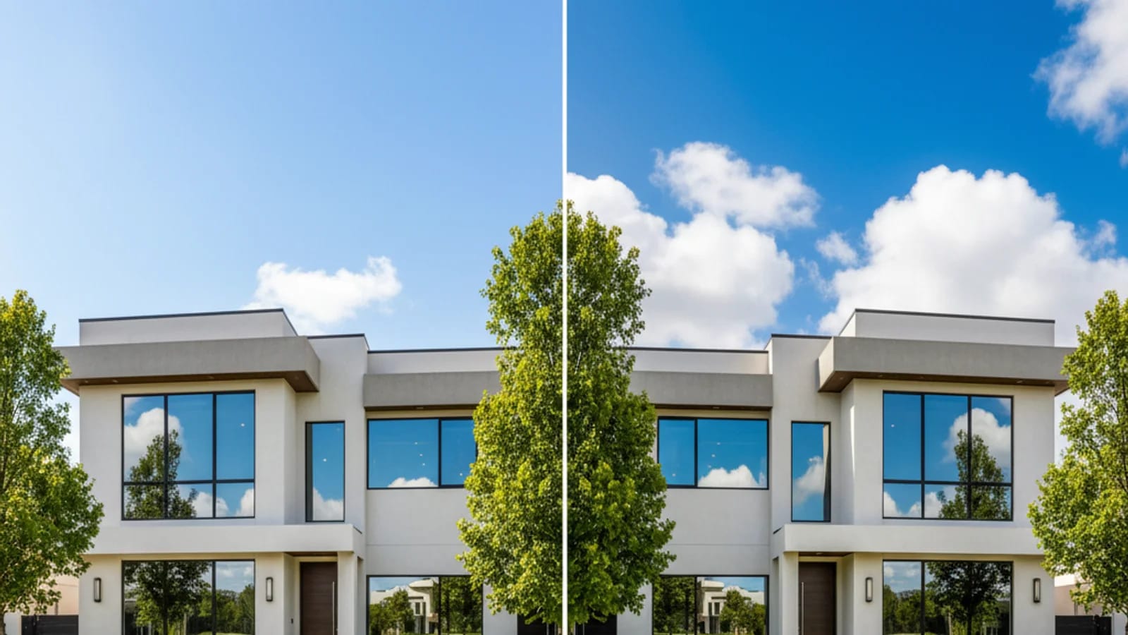 Comparison between natural listing photo polishing and overly altered property imagery
